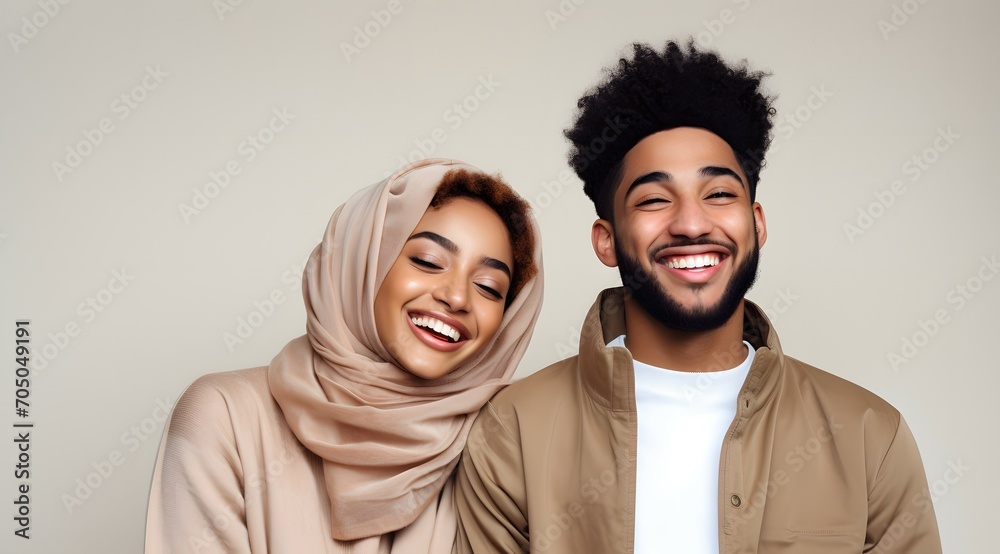 Portait Of A Happy Young Muslim Couple