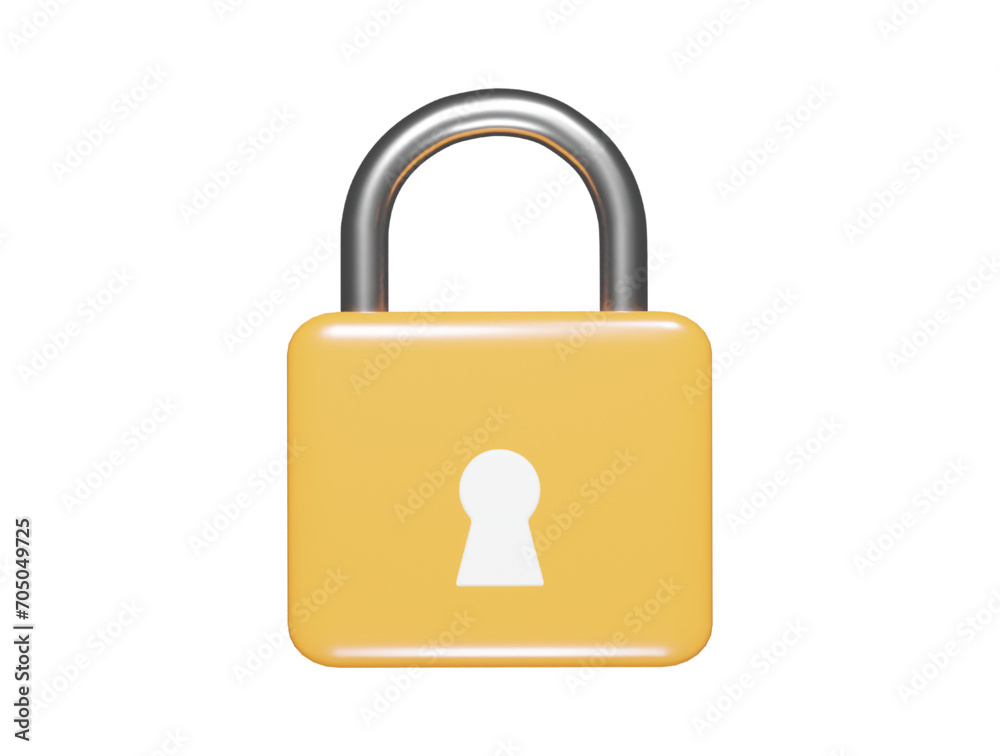 lock icon 3d render illustration lock icon 3d render illustration