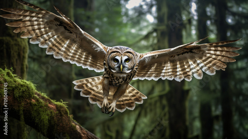 Barred Owl flying