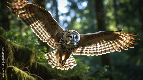 Barred Owl flying