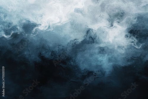 huge black background with a sky blue sky of fluid brushstrokes photo
