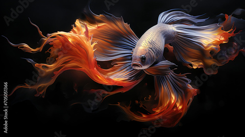 Beautiful koi betta fish swimming © Alia