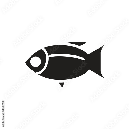 fish vector icon line template