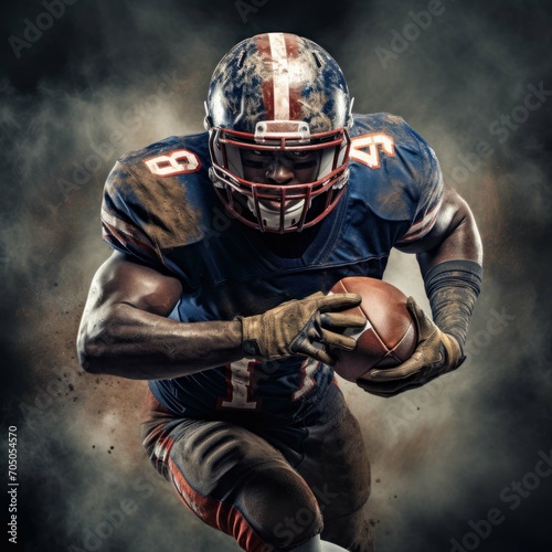 american football Player man in action