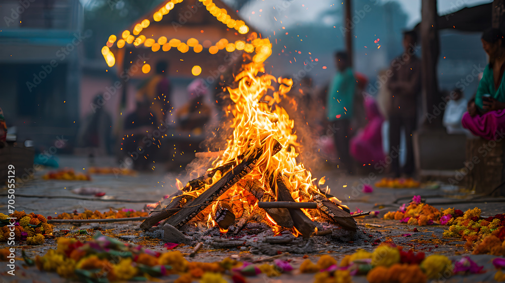holi bonfire in harrow 2025