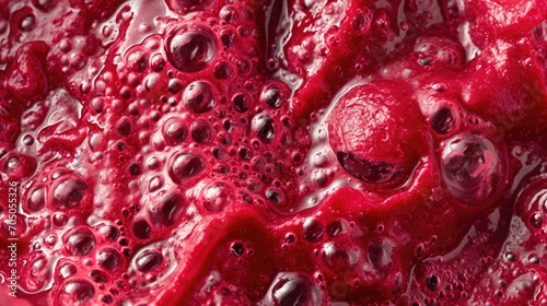 Fresh smoothie texture with berries and fruits. Close up top view of healthy shake background  banner