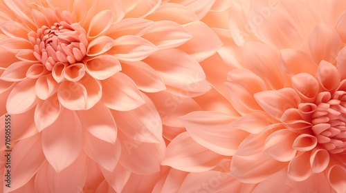 chrysanthemum flowers in trendy color of the year peach fuzz © Lusi_mila
