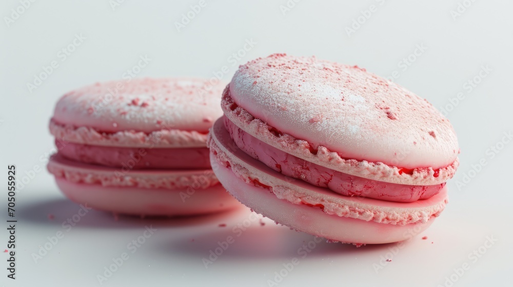 Colourful macarons isolated on white background. French cuisine, macaroon bakery concept Colourful macarons isolated on white background. French cuisine, macaroon bakery concept