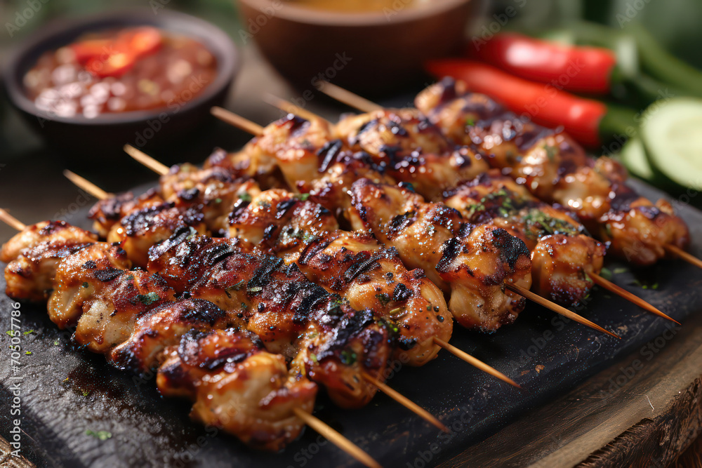 Chicken Satay Extravaganza Grilled Skewers of Flavorful Delight
