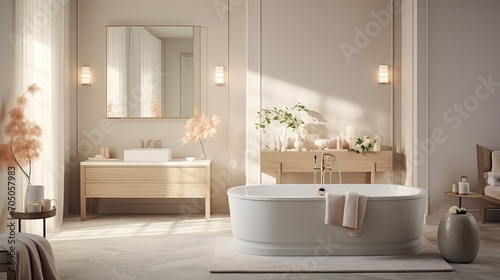 Luxurious Spa-Inspired Bathroom  Elegant room idea  spa-inspired decor 