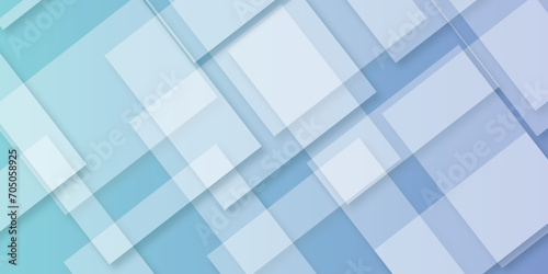 Abstract white and blue geometric minimal square line background. Abstract white background poster with dynamic. technology network Vector illustration and layer elements texture pattern presentation.