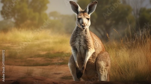 kangaroo in the grass © faiz