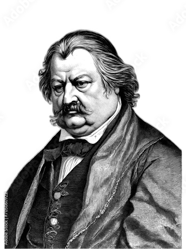 Honore de Balzac (20 May 1799 – 18 August 1850), generative AI	
 photo
