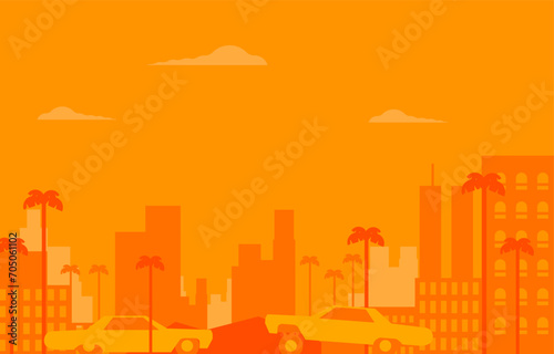 Cityscape background with buildings. Vector colorful design