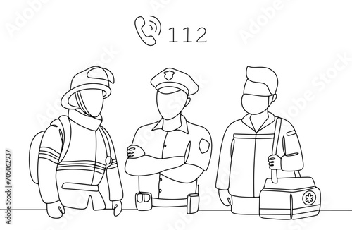 Emergency. 112. One line