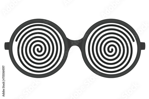Retro swirl glasses. vector illustration photo