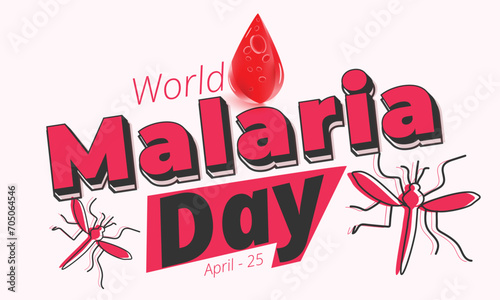 World Malaria Day. background, banner, card, poster, template. Vector illustration.
