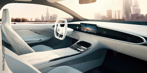 Interior of a car in the future © piai