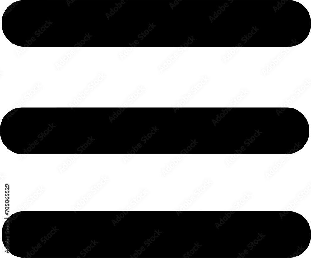 Expand menu Icon. Menu button of three horizontal lines icon. Replaceable vector design. Expand menu Icon. Menu button of three horizontal lines icon. Replaceable vector design.