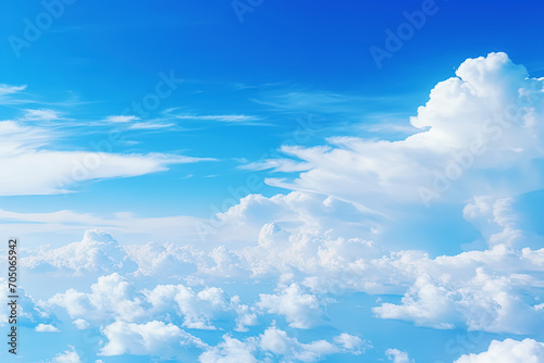 Wallpaper Mural Blue sky background with tiny clouds. Generative Ai Torontodigital.ca