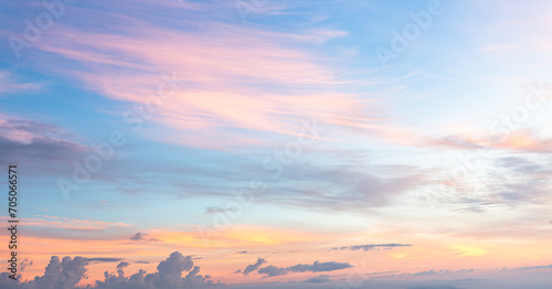 Beautiful clouds and sky at sunset