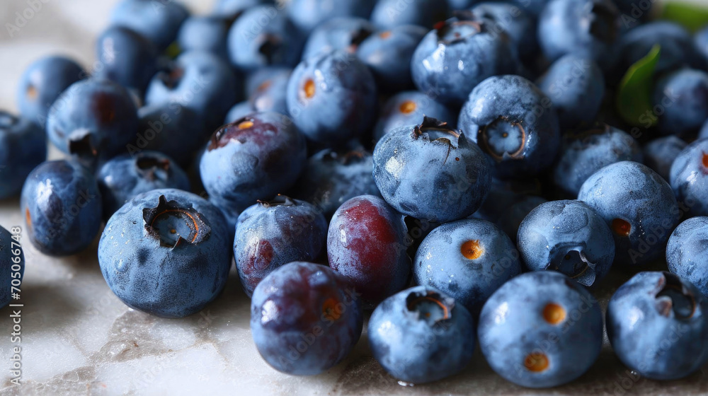 Close-up of fresh blueberries with natural lighting Close-up of fresh blueberries with natural lighting