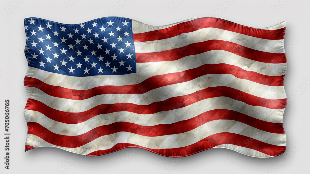 american flag with clipping path and white backgrond american flag with clipping path and white backgrond