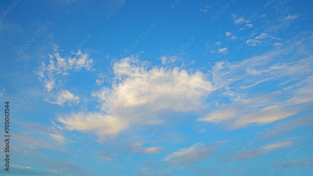Fototapeta premium White clouds on the blue sky.