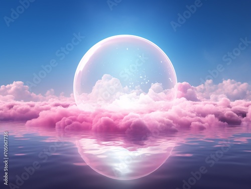 Pink Clouds and a Blue Moon Generative AI