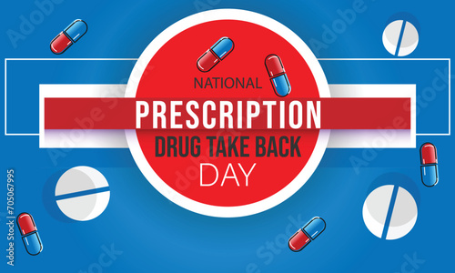 National Prescription Drug Take Back Day. background, banner, card, poster, template. Vector illustration.