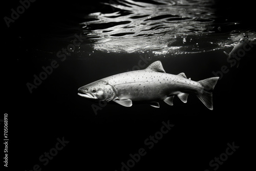 Nature wild salmon fauna freshwater water swim wildlife fish animal river underwater