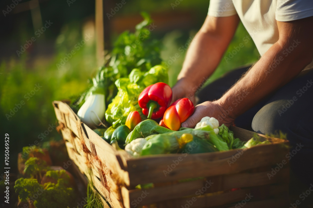 Fototapeta premium Fresh Vegetable Harvest by Chef