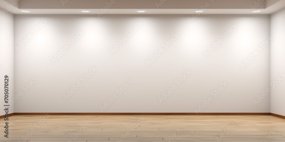 White Wall with Lights Generative AI White Wall with Lights Generative AI
