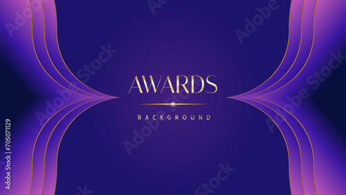 Pink blue purple golden royal awards graphics background. Lines growing elegant shine spark. Luxury premium corporate abstract design template. Banner certificate dynamic shape.