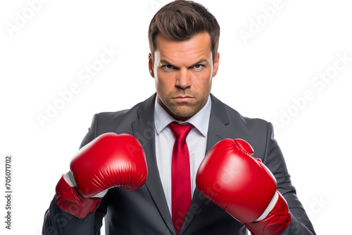 Businessman Ready for Boxing Match © Luba