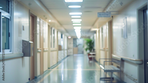 blur image background of corridor in hospital or clinic image