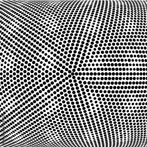 Black and white halftone pixels pattern 