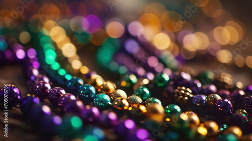 Close-up of Mardi Gras beads © Studio KIVI