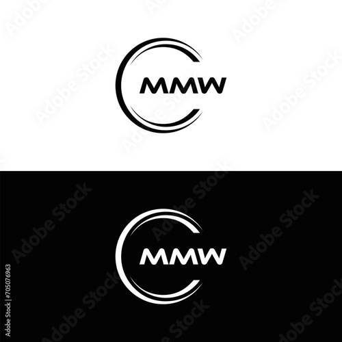 MMW logo. M M W design. White MMW letter. MMW, M M W letter logo design. Initial letter MMW letter logo set, linked circle uppercase monogram logo. M M W letter logo vector design. 
