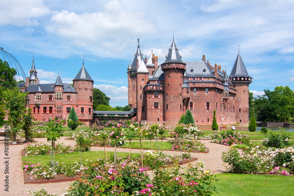 De Haar Castle and garden near Utrecht, Netherlands