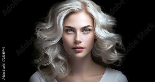 portrait of a blond woman. ai, generated 