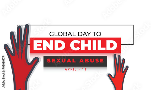 Global Day to End Child sexual Abuse. background, banner, card, poster, template. Vector illustration. photo