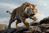 The tiger roared