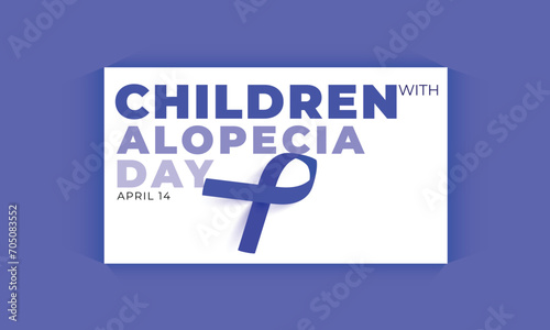 Children with Alopecia Day. background, banner, card, poster, template. Vector illustration.