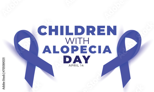 Children with Alopecia Day. background, banner, card, poster, template. Vector illustration.