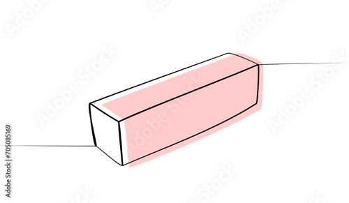 continuous drawing of a buff for nails of one line.