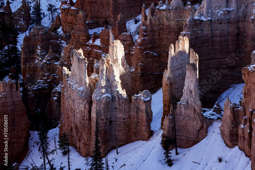 Scneic Winter Landscape in Bryce Canyon National Park Utah