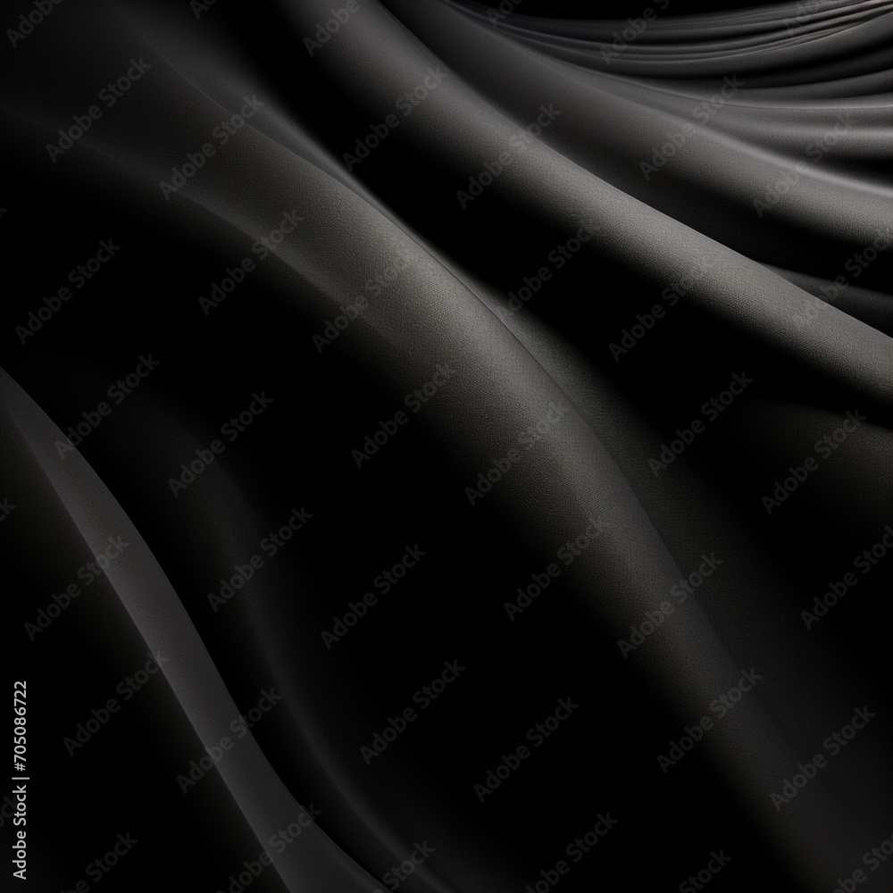 Fototapeta premium Black silk fabric background