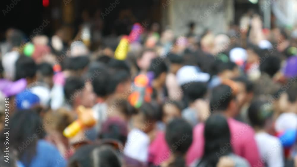 Locals and tourist enjoy Songkran Festival in Thailand. Songkran in Thailand, Traditional Thai New Year Festival. Songkran is inscribed as the UNESCO’s Intangible Cultural Heritage event for Humanity 