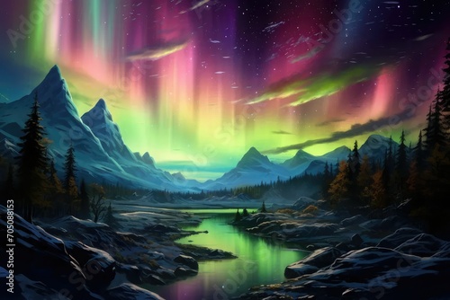 Be captivated by the Northern Lights' mesmerizing allure. Vibrant celestial colors dance across the night sky